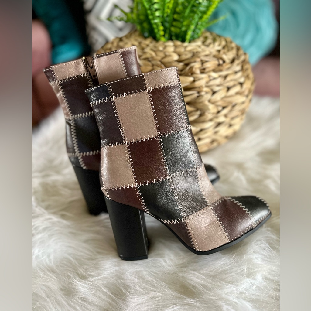 Nwot Patchwork Booties